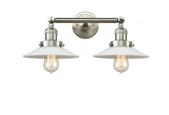 Halophane - 2 Light - 18 inch - Brushed Satin Nickel - Adjustable Bath Vanity Light (3442|208-SN-G1)