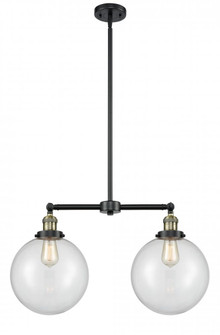 Beacon - 2 Light - 25 inch - Black Antique Brass - Stem Hung - Adjustable Island Light (3442|209-BAB-G202-10)