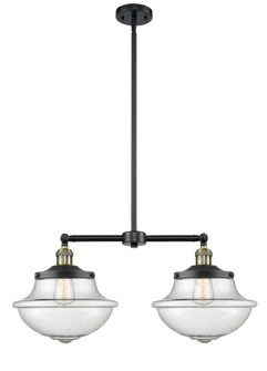 Oxford - 2 Light - 25 inch - Black Antique Brass - Stem Hung - Adjustable Island Light (3442|209-BAB-G544)