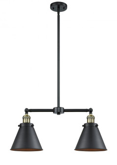 Appalachian - 2 Light - 23 inch - Black Antique Brass - Stem Hung - Adjustable Island Light (3442|209-BAB-M13-BK-LED)