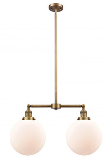 Beacon - 2 Light - 25 inch - Brushed Brass - Stem Hung - Island Light (3442|209-BB-G201-10-LED)