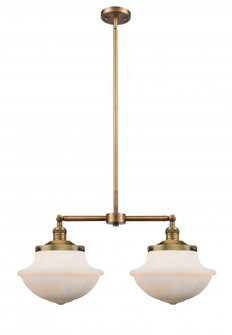 Oxford - 2 Light - 25 inch - Brushed Brass - Stem Hung - Adjustable Island Light (3442|209-BB-G541-LED)