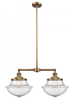 Oxford - 2 Light - 25 inch - Brushed Brass - Stem Hung - Adjustable Island Light (3442|209-BB-G544)