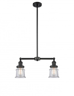 Canton - 2 Light - 21 inch - Matte Black - Stem Hung - Adjustable Island Light (3442|209-BK-G182S-LED)