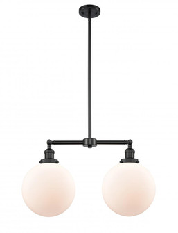 Beacon - 2 Light - 25 inch - Matte Black - Stem Hung - Adjustable Island Light (3442|209-BK-G201-10)