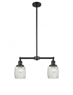 Colton - 2 Light - 22 inch - Matte Black - Stem Hung - Adjustable Island Light (3442|209-BK-G302-LED)
