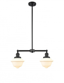 Oxford - 2 Light - 24 inch - Matte Black - Stem Hung - Adjustable Island Light (3442|209-BK-G531-LED)