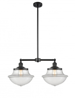 Oxford - 2 Light - 25 inch - Matte Black - Stem Hung - Adjustable Island Light (3442|209-BK-G542-LED)
