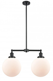 Beacon - 2 Light - 25 inch - Oil Rubbed Bronze - Stem Hung - Adjustable Island Light (3442|209-OB-G201-10-LED)
