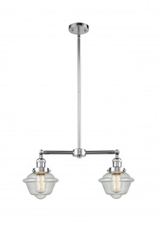 Oxford - 2 Light - 24 inch - Polished Chrome - Stem Hung - Adjustable Island Light (3442|209-PC-G534-LED)