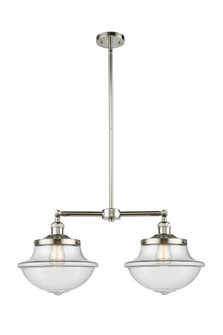 Oxford - 2 Light - 25 inch - Polished Nickel - Stem Hung - Adjustable Island Light (3442|209-PN-G542-LED)