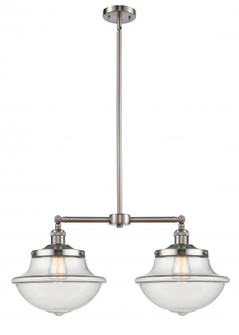 Oxford - 2 Light - 25 inch - Brushed Satin Nickel - Stem Hung - Adjustable Island Light (3442|209-SN-G542-LED)