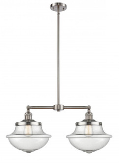 Oxford - 2 Light - 25 inch - Brushed Satin Nickel - Stem Hung - Adjustable Island Light (3442|209-SN-G544-LED)