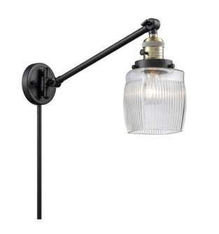 Colton - 1 Light - 8 inch - Black Antique Brass -Adjustable Swing Arm (3442|237-BAB-G302)
