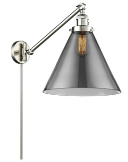 Cone - 1 Light - 12 inch - Brushed Satin Nickel -Adjustable Swing Arm (3442|237-SN-G43-L)