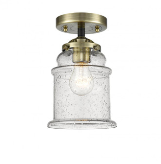 Canton - 1 Light - 6 inch - Black Antique Brass - Semi-Flush Mount (3442|284-1C-BAB-G184)