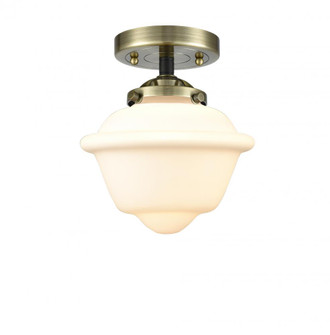 Oxford - 1 Light - 8 inch - Black Antique Brass - Semi-Flush Mount (3442|284-1C-BAB-G531-LED)