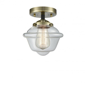 Oxford - 1 Light - 8 inch - Black Antique Brass - Semi-Flush Mount (3442|284-1C-BAB-G532-LED)