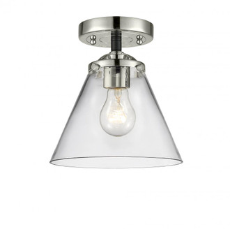 Cone - 1 Light - 8 inch - Black Polished Nickel - Semi-Flush Mount (3442|284-1C-BPN-G42-LED)