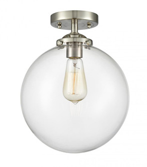 Beacon - 1 Light - 10 inch - Brushed Satin Nickel - Semi-Flush Mount (3442|284-1C-SN-G202-10)