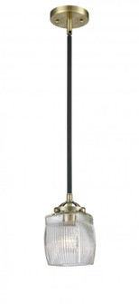 Colton - 1 Light - 6 inch - Black Antique Brass - Stem hung - Mini Pendant (3442|284-1S-BAB-G302-LED)