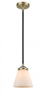 Cone - 1 Light - 6 inch - Black Antique Brass - Stem hung - Mini Pendant (3442|284-1S-BAB-G61-LED)