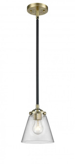 Cone - 1 Light - 6 inch - Black Antique Brass - Stem hung - Mini Pendant (3442|284-1S-BAB-G62-LED)