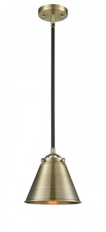 Appalachian - 1 Light - 8 inch - Black Antique Brass - Stem hung - Mini Pendant (3442|284-1S-BAB-M13-AB-LED)