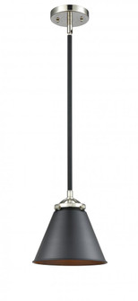 Appalachian - 1 Light - 8 inch - Black Polished Nickel - Stem hung - Mini Pendant (3442|284-1S-BPN-M13-BK)