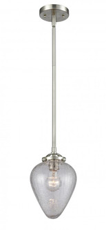 Geneseo - 1 Light - 7 inch - Brushed Satin Nickel - Stem hung - Mini Pendant (3442|284-1S-SN-G165-LED)