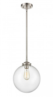 Beacon - 1 Light - 10 inch - Brushed Satin Nickel - Stem hung - Mini Pendant (3442|284-1S-SN-G202-10-LED)