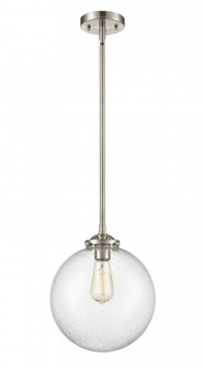 Beacon - 1 Light - 10 inch - Brushed Satin Nickel - Cord hung - Mini Pendant (3442|284-1S-SN-G204-10-LED)