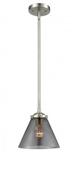 Cone - 1 Light - 8 inch - Brushed Satin Nickel - Stem hung - Mini Pendant (3442|284-1S-SN-G43)