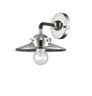 Railroad - 1 Light - 8 inch - Black Polished Nickel - Sconce (3442|284-1W-BPN-M1-PN-LED)
