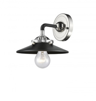 Railroad - 1 Light - 8 inch - Black Polished Nickel - Sconce (3442|284-1W-BPN-M6-BK)