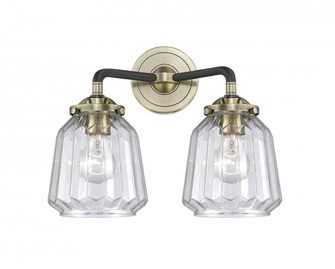 Chatham - 2 Light - 14 inch - Black Antique Brass - Bath Vanity Light (3442|284-2W-BAB-G142)