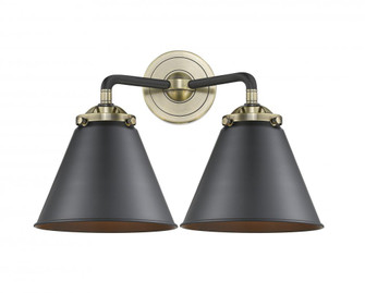 Appalachian - 2 Light - 16 inch - Black Antique Brass - Bath Vanity Light (3442|284-2W-BAB-M13-BK-LED)