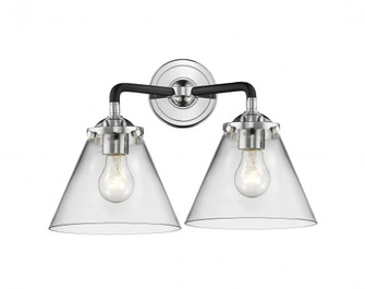 Cone - 2 Light - 16 inch - Black Polished Nickel - Bath Vanity Light (3442|284-2W-BPN-G42-LED)