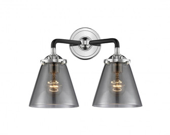 Cone - 2 Light - 14 inch - Black Polished Nickel - Bath Vanity Light (3442|284-2W-BPN-G63-LED)
