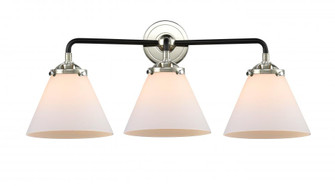 Cone - 3 Light - 26 inch - Black Polished Nickel - Bath Vanity Light (3442|284-3W-BPN-G41-LED)