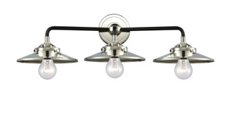 Railroad - 3 Light - 26 inch - Black Polished Nickel - Bath Vanity Light (3442|284-3W-BPN-M1-PN)