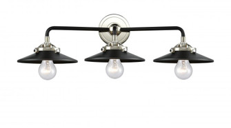 Railroad - 3 Light - 26 inch - Black Polished Nickel - Bath Vanity Light (3442|284-3W-BPN-M6-BK-LED)