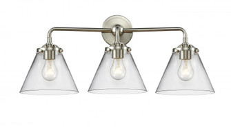 Cone - 3 Light - 26 inch - Brushed Satin Nickel - Bath Vanity Light (3442|284-3W-SN-G42-LED)