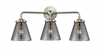 Cone - 3 Light - 24 inch - Brushed Satin Nickel - Bath Vanity Light (3442|284-3W-SN-G63-LED)