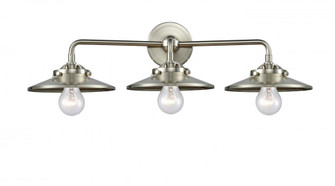 Railroad - 3 Light - 26 inch - Brushed Satin Nickel - Bath Vanity Light (3442|284-3W-SN-M2-SN)