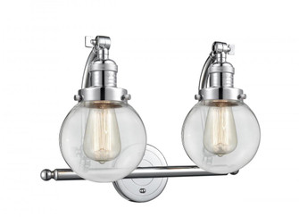 Beacon - 2 Light - 16 inch - Polished Chrome - Adjustable Bath Vanity Light (3442|515-2W-PC-G202-6)