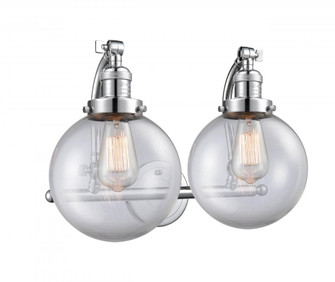 Beacon - 2 Light - 18 inch - Polished Chrome - Adjustable Bath Vanity Light (3442|515-2W-PC-G202-8-LED)