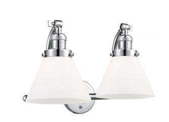 Cone - 2 Light - 18 inch - Polished Chrome - Adjustable Bath Vanity Light (3442|515-2W-PC-G41-LED)