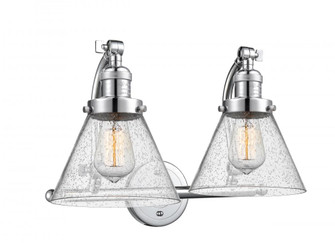 Cone - 2 Light - 18 inch - Polished Chrome - Adjustable Bath Vanity Light (3442|515-2W-PC-G44)