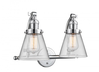 Cone - 2 Light - 18 inch - Polished Chrome - Adjustable Bath Vanity Light (3442|515-2W-PC-G62)